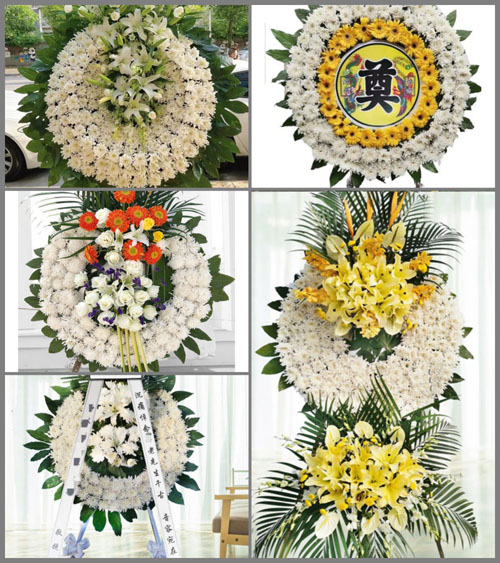 广东江门市新会区崖门镇明苹村花圈速递